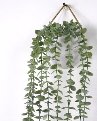 Artificial Plant 20*8*50cm Eucalyptus Garland in melamine pot GS-05521176 Banners&Garlands YeahFlower is one of Chinese leading OEM manufacturers and exporters , supplying the silk flowers, wholesale artificial trees