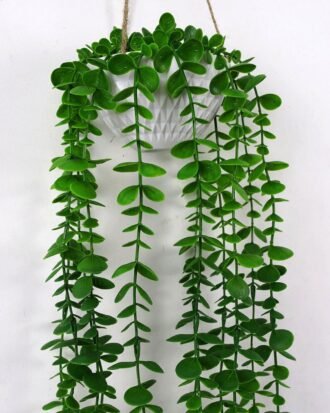 Artificial Plant 20*20*50cm Eucalyptus Garland in melamine pot GS-05521177 Banners&Garlands YeahFlower is one of Chinese leading OEM manufacturers and exporters , supplying the silk flowers, wholesale artificial trees