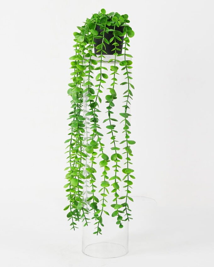 Artificial Plant 12*50cm Eucalyptus Garland in pe pot GS-05521199 Banners&Garlands YeahFlower is one of Chinese leading OEM manufacturers and exporters , supplying the silk flowers, wholesale artificial trees
