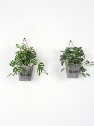 Artificial Plant 20*20*19cm Zebrina  in Paper pulp pot GS-05521191-G1 Banners&Garlands 3,000+ sqm showroom with thousands of artificial flowers, plants & trees ready for global sourcing.