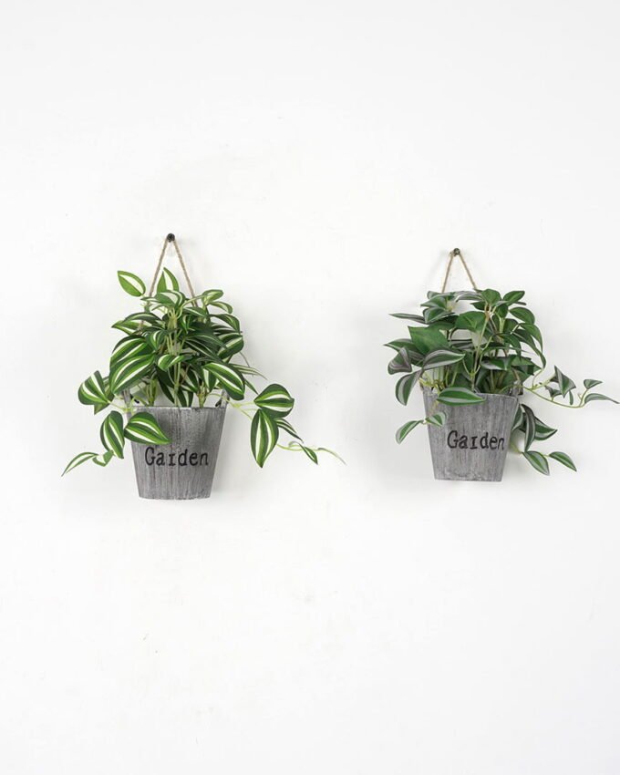 Artificial Plant 20*20*19cm Zebrina  in Paper pulp pot GS-05521191 Banners&Garlands YeahFlower is one of Chinese leading OEM manufacturers and exporters , supplying the silk flowers, wholesale artificial trees