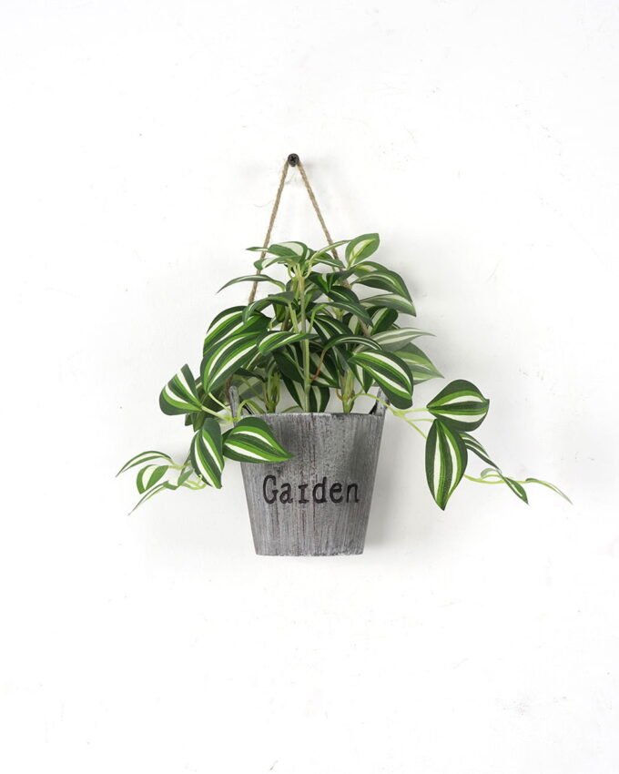 Artificial Plant 20*20*19cm Zebrina  in Paper pulp pot GS-05521191-G1 Banners&Garlands YeahFlower is one of Chinese leading OEM manufacturers and exporters , supplying the silk flowers, wholesale artificial trees