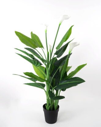 Artificial Tree 58*60*124cm Calla in PE pot w/27lvs/4flowers GS-35321003P0P2 Tree&Plant YeahFlower is one of Chinese leading OEM manufacturers and exporters , supplying the silk flowers, wholesale artificial trees