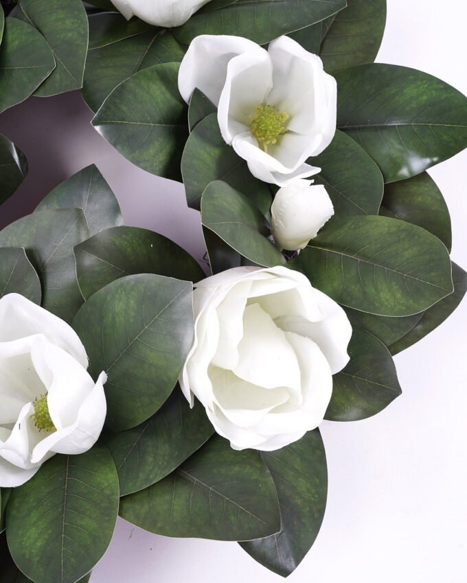 Artificial Flower 60*60*60cm magnolia Wreath GS-39121035 WREATH YeahFlower is one of Chinese leading OEM manufacturers and exporters , supplying the silk flowers, wholesale artificial trees