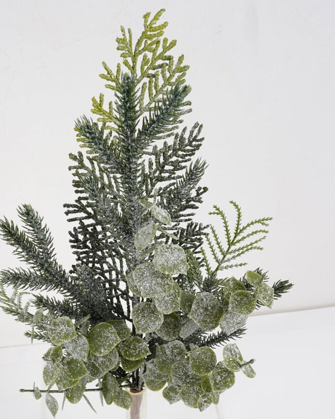 Artificial Plant 24*42 Mixead Eucalyptus&Pine Bush*3 GS-54021076 Christmas Item YeahFlower is one of Chinese leading OEM manufacturers and exporters , supplying the silk flowers, wholesale artificial trees