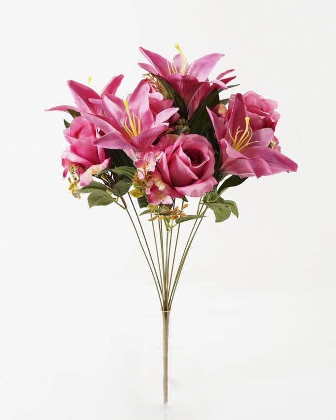 Artificial Flower Lily Rose Bush*12 GS-00519017DP-P2 Flowers Bush YeahFlower is one of Chinese leading OEM manufacturers and exporters , supplying the silk flowers, wholesale artificial trees