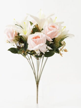 Artificial Flower Lily Rose Bush*12 GS-00519017DP-P2 Flowers Bush 3,000+ sqm showroom with thousands of artificial flowers, plants & trees ready for global sourcing.