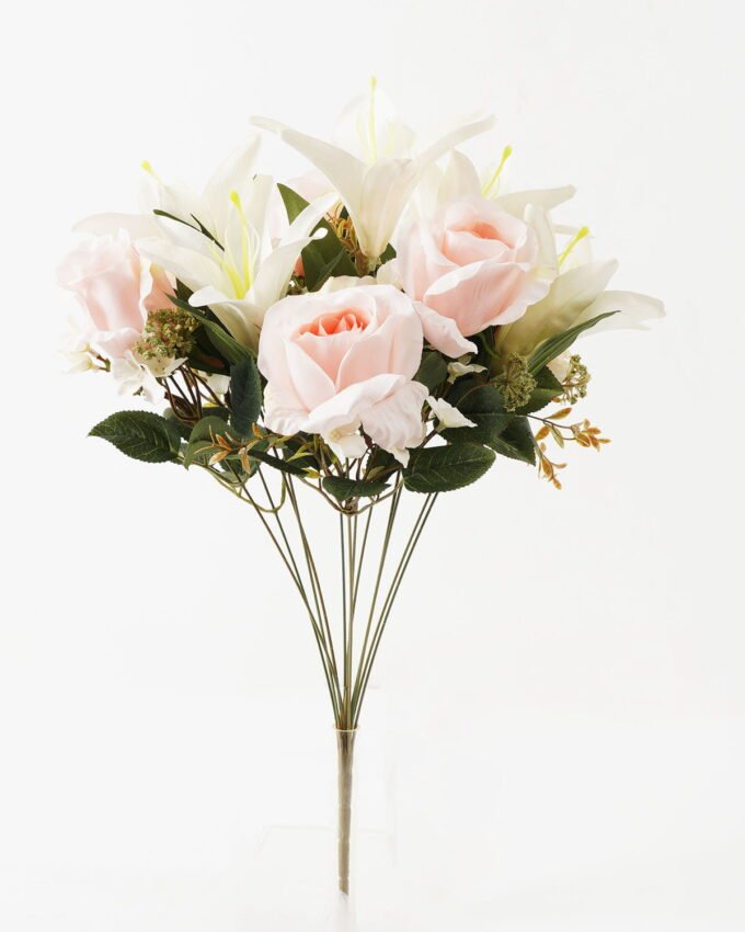 Artificial Flower Lily Rose Bush*12 GS-00519017DP-W2 Flowers Bush YeahFlower is one of Chinese leading OEM manufacturers and exporters , supplying the silk flowers, wholesale artificial trees