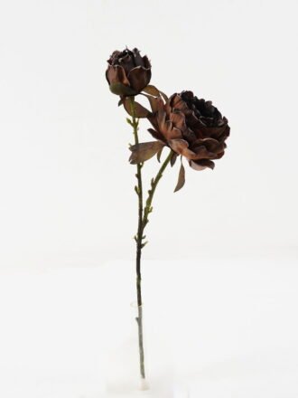 Artificial Flower Peony with burnt edges Spray*2 GS-25821006-W1 Single Flowers 3,000+ sqm showroom with thousands of artificial flowers, plants & trees ready for global sourcing.