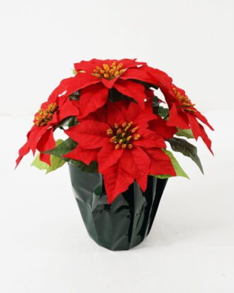 Artificial Flower 30*35cm Poinsettia in OPP wrapped GS-61422001 Christmas Item YeahFlower is one of Chinese leading OEM manufacturers and exporters , supplying the silk flowers, wholesale artificial trees