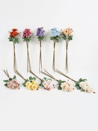 Artificial Flower 21*53cm Rose Bouquet*10 GS-12822001 Bouquet 3,000+ sqm showroom with thousands of artificial flowers, plants & trees ready for global sourcing.
