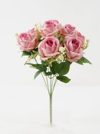 Artificial Flower 26*42CM Rose Bush*8 GS-00520003DP Flowers Bush 3,000+ sqm showroom with thousands of artificial flowers, plants & trees ready for global sourcing.