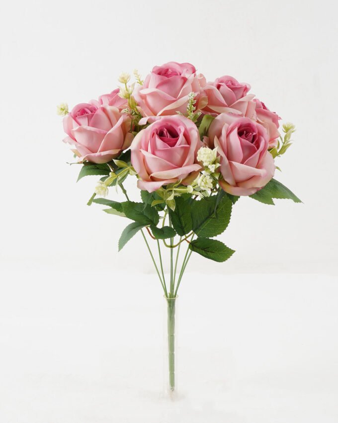 Artificial Flower 26*42CM Rose Bush*8 GS-00520003DP-P1 Flowers Bush YeahFlower is one of Chinese leading OEM manufacturers and exporters , supplying the silk flowers, wholesale artificial trees