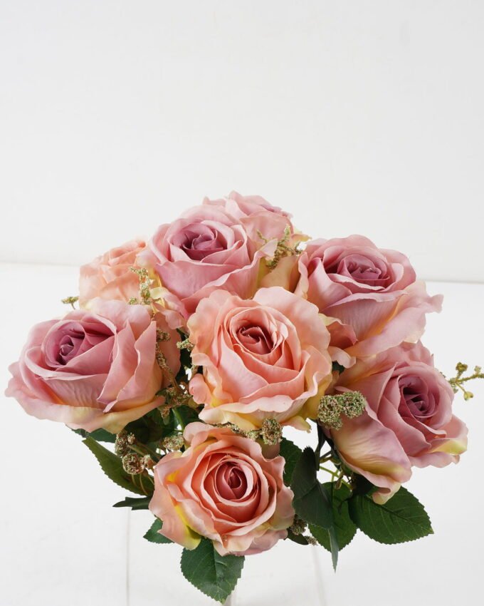Artificial Flower Rose Bush*9 GS-00519015DP-P1 Flowers Bush 3,000+ sqm showroom with thousands of artificial flowers, plants & trees ready for global sourcing.