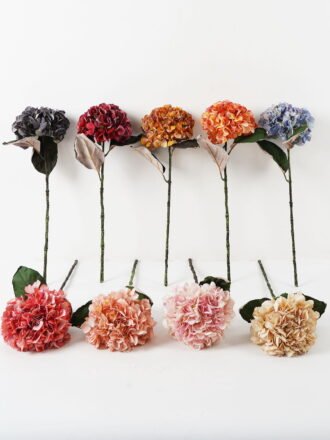 Artificial Flower 10*63cm Single  Big dry roses GS-25821003-R1 Single Flowers 3,000+ sqm showroom with thousands of artificial flowers, plants & trees ready for global sourcing.