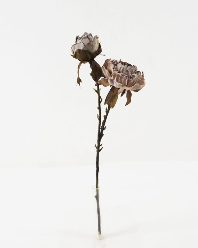 Artificial Flower 18*50cm Small peony with burnt edge Spray*2 GS-25821007-W1 Single Flowers YeahFlower is one of Chinese leading OEM manufacturers and exporters , supplying the silk flowers, wholesale artificial trees