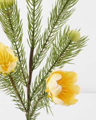 Artificial Flower 14*66cm pine needle with flowers GVC-22-2842-Y1 Single Flowers YeahFlower is one of Chinese leading OEM manufacturers and exporters , supplying the silk flowers, wholesale artificial trees