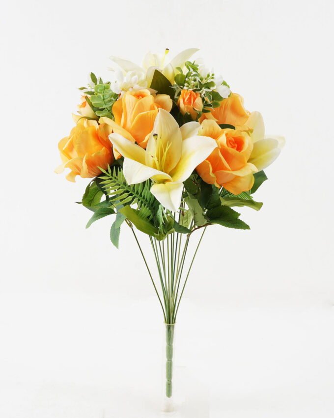Artificial Flower rose lily x14 GS-00521002DP-O1 Flowers Bush YeahFlower is one of Chinese leading OEM manufacturers and exporters , supplying the silk flowers, wholesale artificial trees