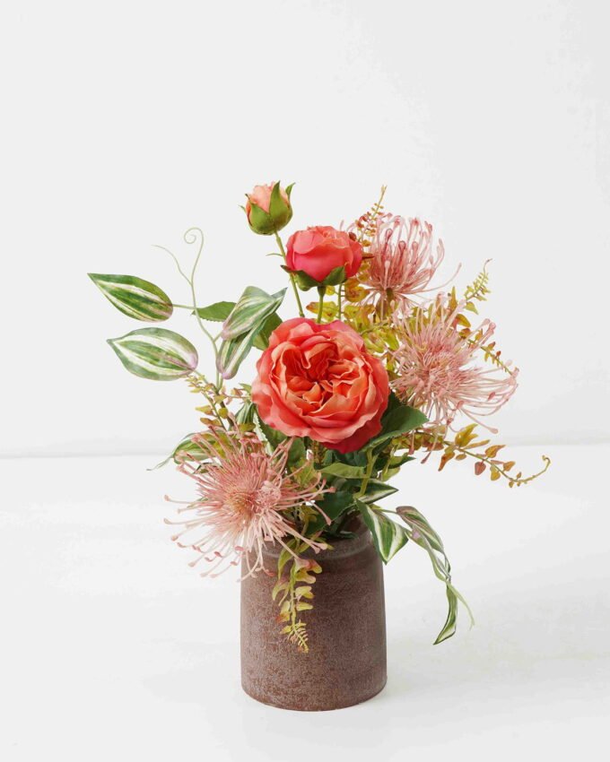 Artificial Flower 30*22*34cm Austin rose arrangement in Wooden Paper pot GS-03322052-O1 Potted Flowers&Plants YeahFlower is one of Chinese leading OEM manufacturers and exporters , supplying the silk flowers, wholesale artificial trees