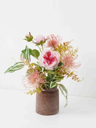 Artificial Flower 30*22*34cm Austin rose arrangement in Wooden Paper pot GS-03322052-O1 Potted Flowers&Plants 3,000+ sqm showroom with thousands of artificial flowers, plants & trees ready for global sourcing.