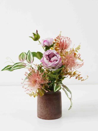 Artificial Flower 30*22*34cm Ranunculus arrangement in Wooden Paper pot GS-03322053-P1 Potted Flowers&Plants 3,000+ sqm showroom with thousands of artificial flowers, plants & trees ready for global sourcing.