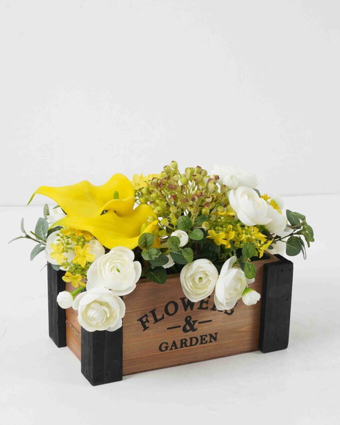 Artificial Flower Calla Lily Ranunculus arrangement in Wooden pot GS-03322051 Artificial Flower 26*17*17cm Calla Lily Ranunculus arrangement in Wooden pot GS-03322051 Potted Flowers&Plants YeahFlower is one of Chinese leading OEM manufacturers and exporters , supplying the silk flowers, wholesale artificial trees