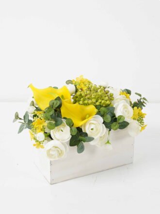 Artificial Flower 26*20*22cm Rose arrangement in Wooden pot GS-03322045-P1 Potted Flowers&Plants 3,000+ sqm showroom with thousands of artificial flowers, plants & trees ready for global sourcing.