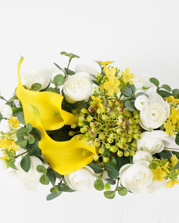 Artificial Flower 26*17*17cm Calla Lily arrangement in Wooden pot GS-03322046-Y1 Potted Flowers&Plants YeahFlower is one of Chinese leading OEM manufacturers and exporters , supplying the silk flowers, wholesale artificial trees