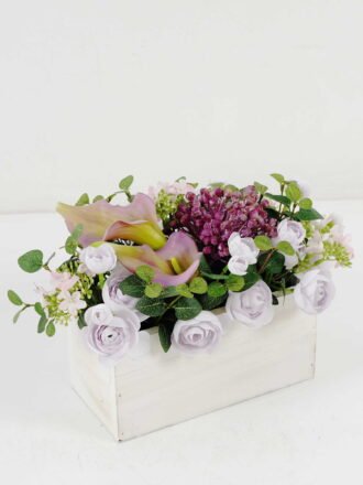 Artificial Flower 26*20*22cm Peony arrangement in Wooden pot GS-03322047 Potted Flowers&Plants 3,000+ sqm showroom with thousands of artificial flowers, plants & trees ready for global sourcing.