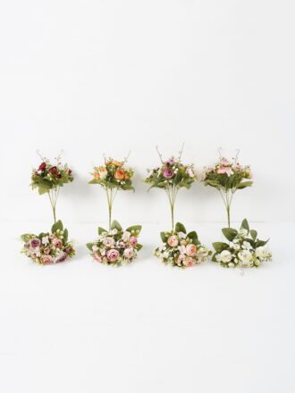 Artificial Flower 20*20*30cm Rose*5 bush GS-67122004-Z1 Flowers Bush 3,000+ sqm showroom with thousands of artificial flowers, plants & trees ready for global sourcing.