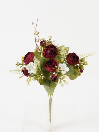 Artificial Flower 20*20*30cm Camellia*5 bush GS-67122005-P2 Flowers Bush 3,000+ sqm showroom with thousands of artificial flowers, plants & trees ready for global sourcing.