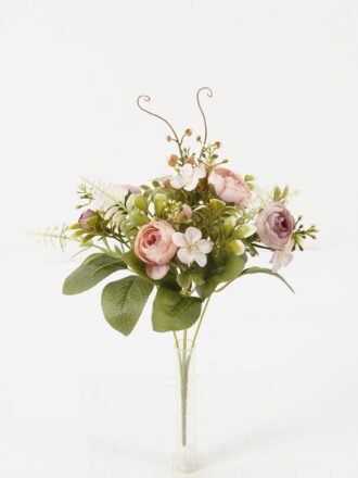 Artificial Flower 20*20*30cm Rose*5 bush GS-67122006 Flowers Bush 3,000+ sqm showroom with thousands of artificial flowers, plants & trees ready for global sourcing.