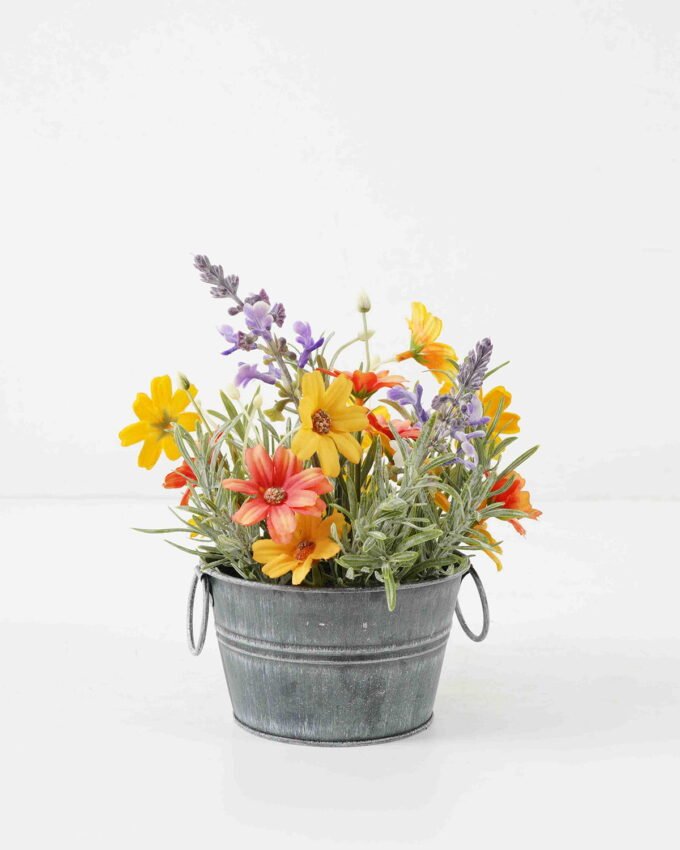 Artificial Flower 18*18*19.5cm Daisy Lavender in Metal pot GS-03322078-O1 Potted Flowers&Plants YeahFlower is one of Chinese leading OEM manufacturers and exporters , supplying the silk flowers, wholesale artificial trees