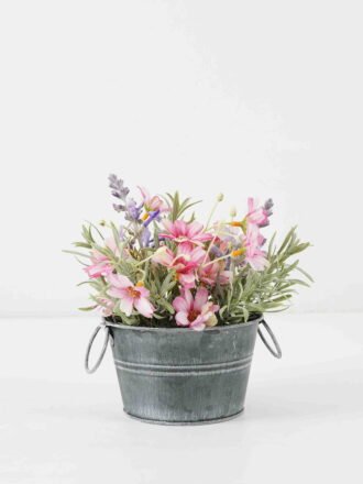 Artificial Flower 18*18*19.5cm Daisy Lavender in Metal pot GS-03322078-W1 Potted Flowers&Plants 3,000+ sqm showroom with thousands of artificial flowers, plants & trees ready for global sourcing.