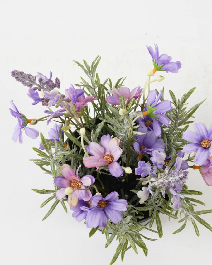 Artificial Flower Daisy Lavender in Metal pot GS-03322078-Z1_2 Artificial Flower 18*18*19.5cm Daisy Lavender in Metal pot GS-03322078-Z1 Potted Flowers&Plants YeahFlower is one of Chinese leading OEM manufacturers and exporters , supplying the silk flowers, wholesale artificial trees
