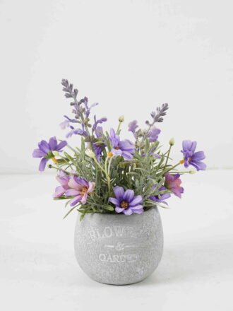 Artificial Flower 16*16*22cm Daisy Lavender in Paper pot GS-03322079-W1 Potted Flowers&Plants 3,000+ sqm showroom with thousands of artificial flowers, plants & trees ready for global sourcing.