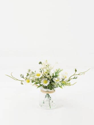 Artificial Flower 22*22*17cm Daisy in glass pot GS-16822016-Y1 Potted Flowers&Plants 3,000+ sqm showroom with thousands of artificial flowers, plants & trees ready for global sourcing.