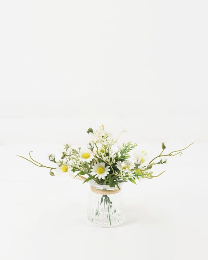 Artificial Flower 22*22*17cm Daisy in glass pot GS-16822016-W1 Potted Flowers&Plants YeahFlower is one of Chinese leading OEM manufacturers and exporters , supplying the silk flowers, wholesale artificial trees