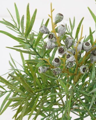 Artificial Flower 25*25*46cm Eucalyptus fruit*3 bundle GS-49622011 Bouquet YeahFlower is one of Chinese leading OEM manufacturers and exporters , supplying the silk flowers, wholesale artificial trees