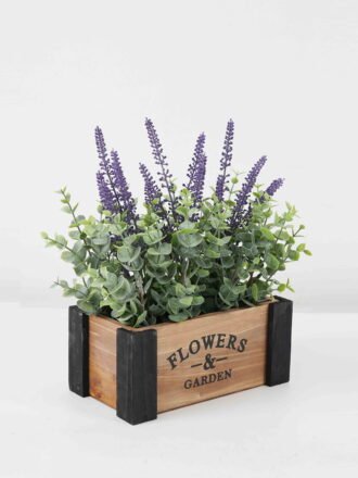 Artificial Flower 30*30*27cm Perilla in Wooden pot GS-03322036 Potted Flowers&Plants 3,000+ sqm showroom with thousands of artificial flowers, plants & trees ready for global sourcing.