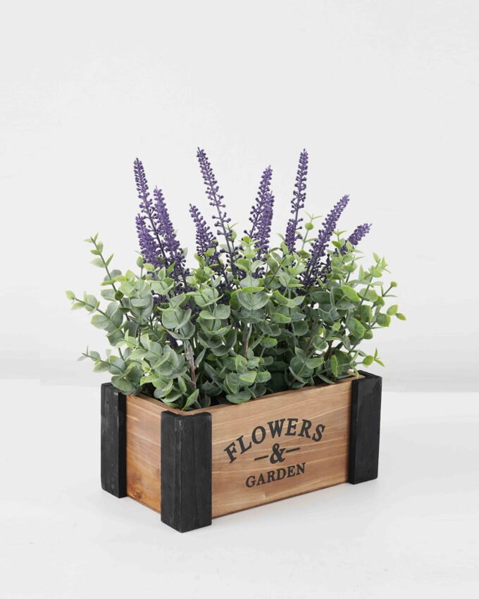 Artificial Flower 26*16*29cm Lavender Eucalyptus in Wooden pot GS-03322037 Potted Flowers&Plants YeahFlower is one of Chinese leading OEM manufacturers and exporters , supplying the silk flowers, wholesale artificial trees
