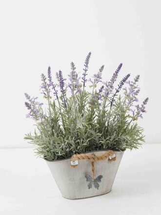 Artificial Flower 28*16*28cm Lavender in Metal pot GS-03322055 Potted Flowers&Plants 3,000+ sqm showroom with thousands of artificial flowers, plants & trees ready for global sourcing.