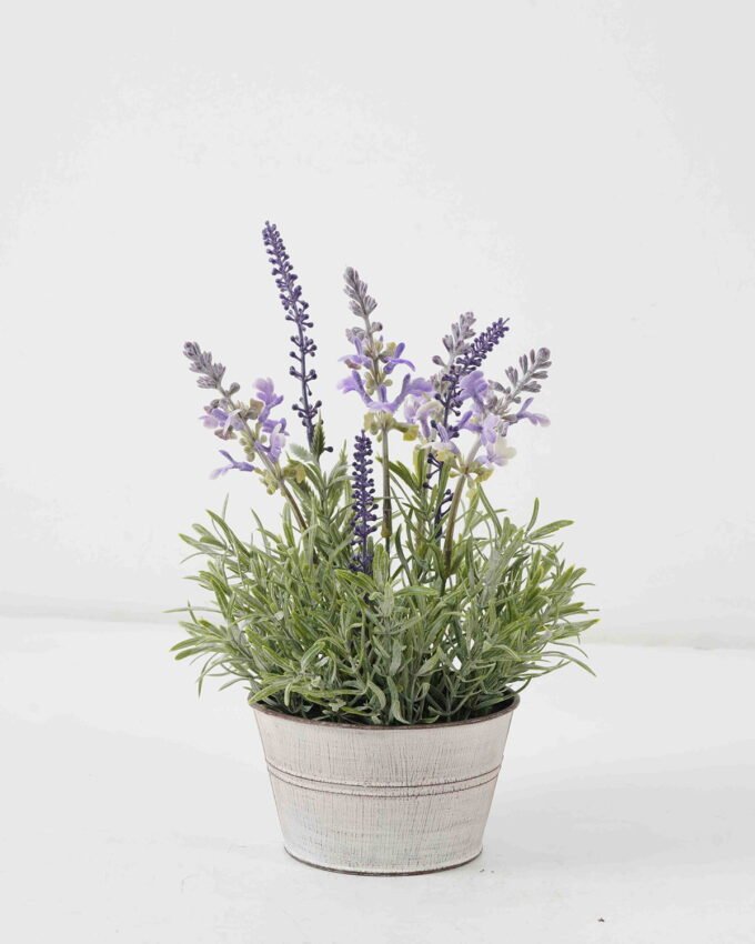 Artificial Flower 16*16*27cm Lavender in Metal pot GS-03322060 Potted Flowers&Plants 3,000+ sqm showroom with thousands of artificial flowers, plants & trees ready for global sourcing.