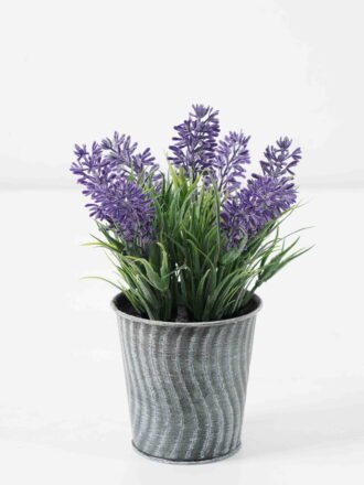 Artificial Flower 15*15*23cm Lavender in Metal pot GS-03322063 Potted Flowers&Plants 3,000+ sqm showroom with thousands of artificial flowers, plants & trees ready for global sourcing.