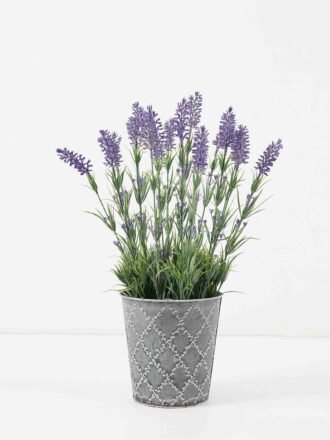 Artificial Flower 16*16*18cm Lavender in Metal pot GS-03322069 Potted Flowers&Plants 3,000+ sqm showroom with thousands of artificial flowers, plants & trees ready for global sourcing.