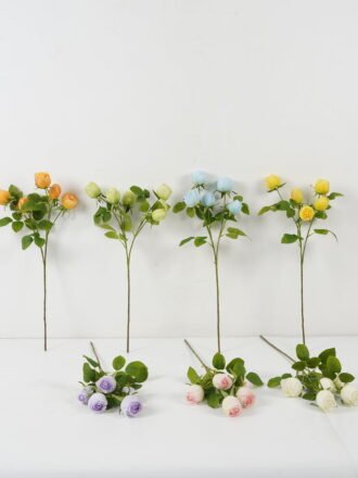 Artificial Flower 20*53cm Mary rose*5 GS-25822002-W1 Single Flowers 3,000+ sqm showroom with thousands of artificial flowers, plants & trees ready for global sourcing.
