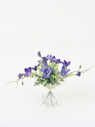 Artificial Flower 20*20*17cm Mini platycodon in glass pot GS-16822015 Potted Flowers&Plants 3,000+ sqm showroom with thousands of artificial flowers, plants & trees ready for global sourcing.