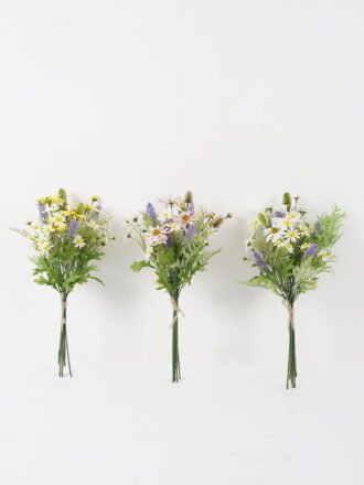 Artificial Flower 28*28*54cm Mix rose daisy eryngium *7 bundle GS-16822026 Bouquet 3,000+ sqm showroom with thousands of artificial flowers, plants & trees ready for global sourcing.