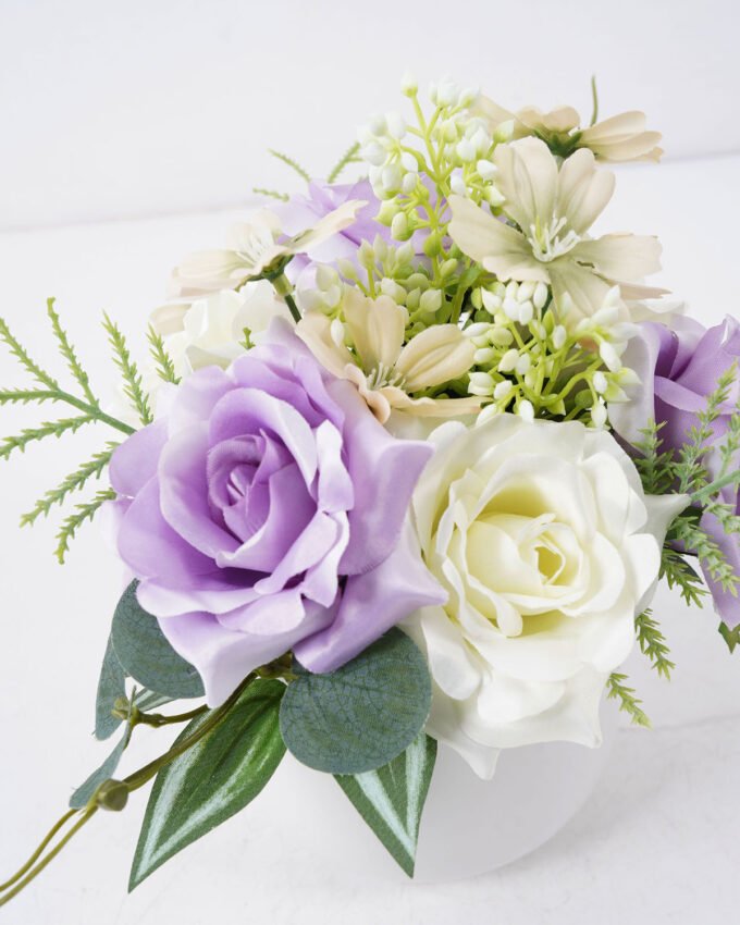 Artificial Flower 25*25*22cm Mix rose cineraria in ceramic pot GS-16822022-W1 Potted Flowers&Plants YeahFlower is one of Chinese leading OEM manufacturers and exporters , supplying the silk flowers, wholesale artificial trees