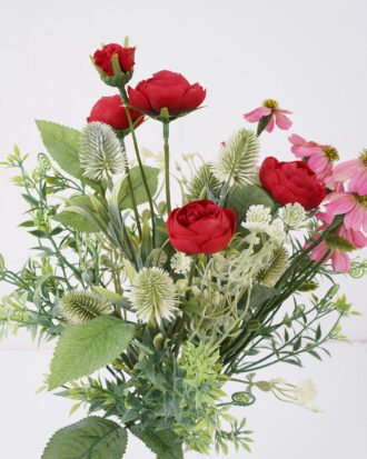 Artificial Flower 28*28*54cm Mix rose daisy eryngium *7 bundle GS-16822026 Bouquet YeahFlower is one of Chinese leading OEM manufacturers and exporters , supplying the silk flowers, wholesale artificial trees
